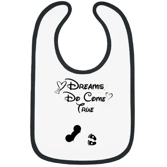 Disney Dreams Do Come True Bibs, Disneyland Maternity Bibs