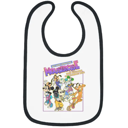 Vintage Disney Mousercise 90's Promotional Bibs, Disney Bibs