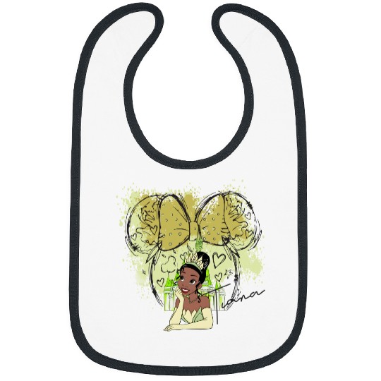 Tiana Princess Bibs, Watercolor Disney Castle Bibs, Disney Princess Bibs,