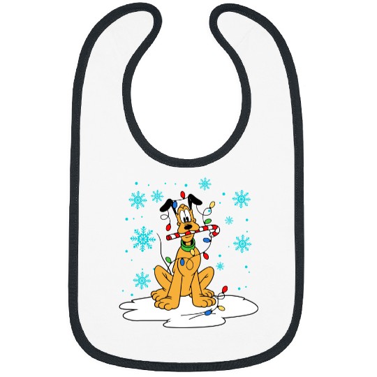 Disney Christmas Bibs, Pluto Christmas Bibs, Disney Pluto Bibs