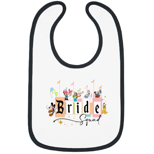Disney Bride Squad Bibs, Minnie Bride Bibs, Disney Bachelorette Party Bibs