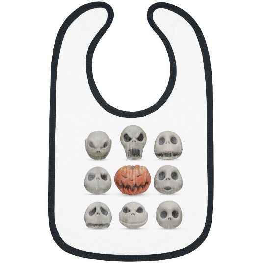 Disneyss Jack Skellington Halloween Faces Bibs