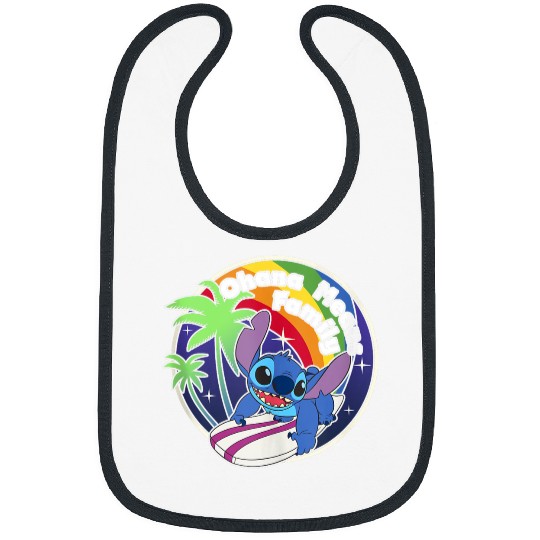 Disneyss Lilo Stitch Rainbow Surf Stitch Ohana Means Family Bibs