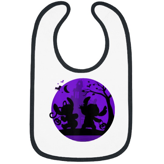 Disneyss Stitch And Angel Trick Or Treat Halloween Bibs