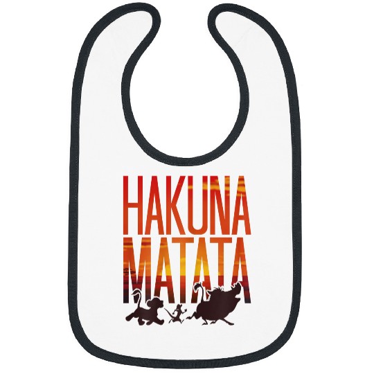 Disneyss The Lion King Hakuna Matata Sunset Group Shot Shadows Bibs