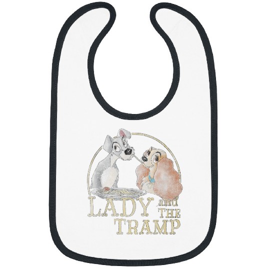 Disneyss The Lady And The Tramp Eating Spaghetti Bibs
