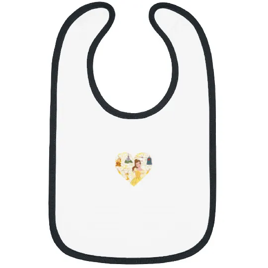 Disney Princess Belle Collage Heart 2525 Bibs