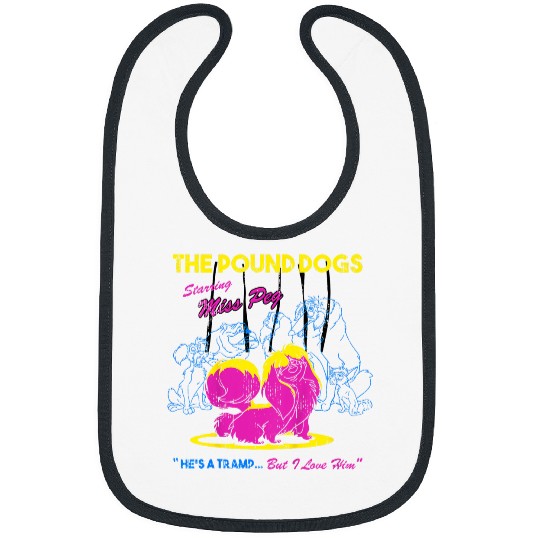 Disneyss The Lady And The Tramp Miss Peg Neon Portrait Bibs