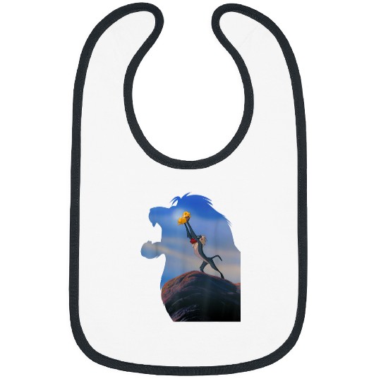 Disney Lion King Mufasa Silhouette Pride Rock Rafiki Simba Bibs