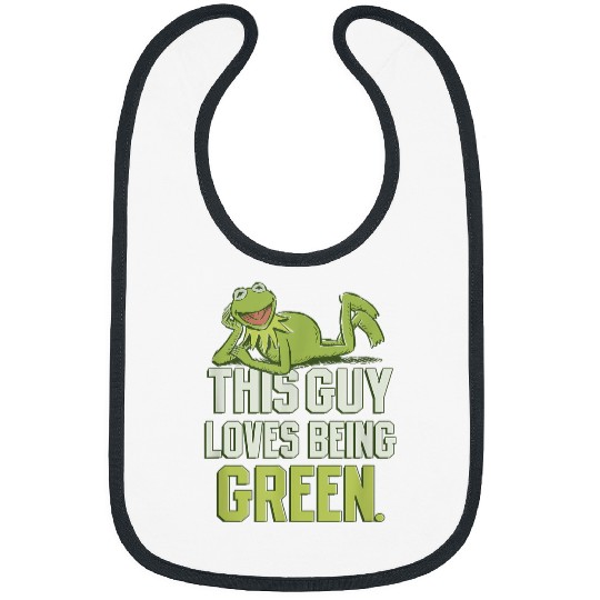 Disneyss The Muppets This Guy Loves Being Green Retro Kermit Bibs
