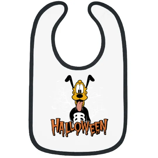 Pluto Skeleton Bibs, Halloween Bibs, Funny Skeleton Bibs, Disney Pluto Bibs, Disney Skeleton Bibs