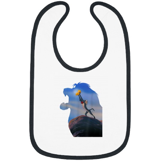 Disney Lion King Mufasa Silhouette Pride Rock Rafiki Simba Bibs