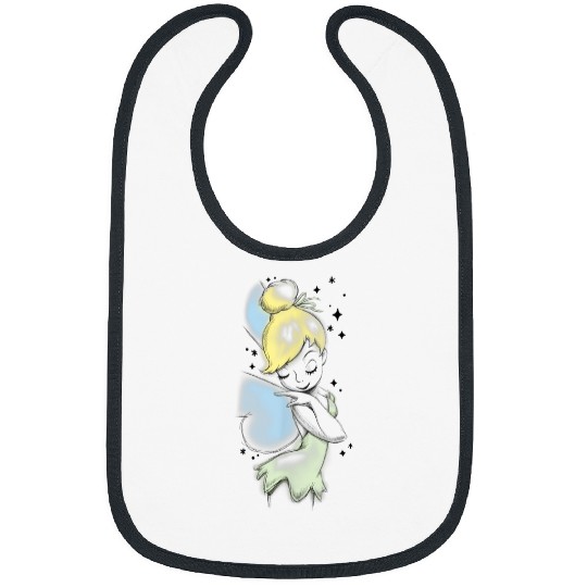 Disney Peter Pan Tinkerbell Airbrush Style Sketc Bibs