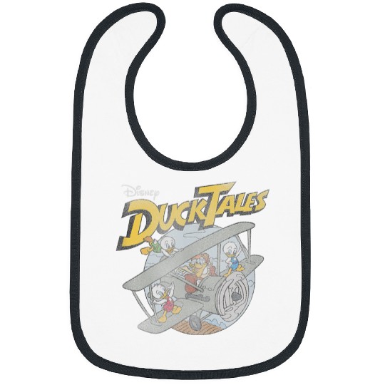 Disney DuckTales Ducks On Airplane Distressed Portrait Bibs