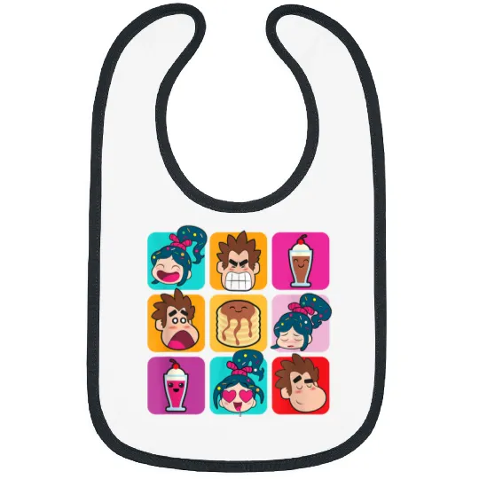 Disneyss Wreck it Ralph Vanellope Ralph Desserts Panels Bibs