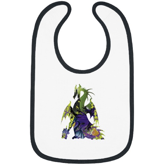 Disney Sleeping Beauty Maleficent Dragon Silhoue Bibs