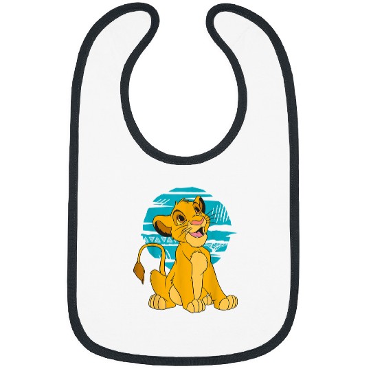 Disney The Lion King Young Simba Happy Blue Retr Bibs