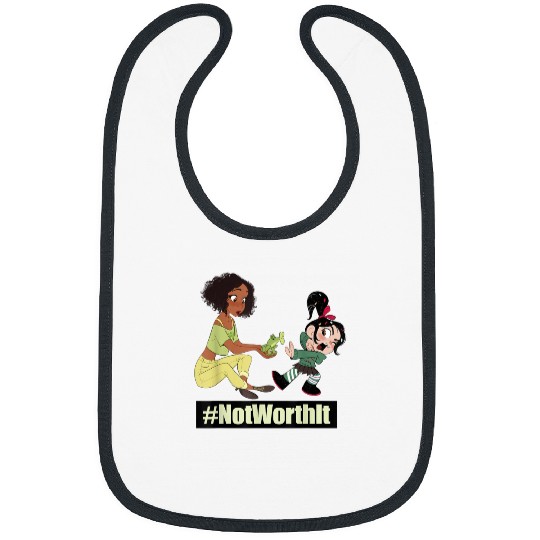Disney WreckIt Ralph Tiana Vanellope Not Worth It Bibs