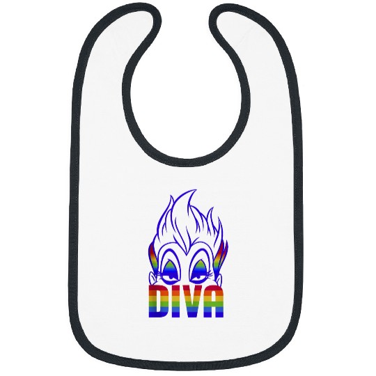 Disney Villains Ursula Rainbow Diva Face Bibs