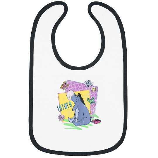 Disney Winnie The Pooh Eeyore Retro Butterflies Poster Bibs