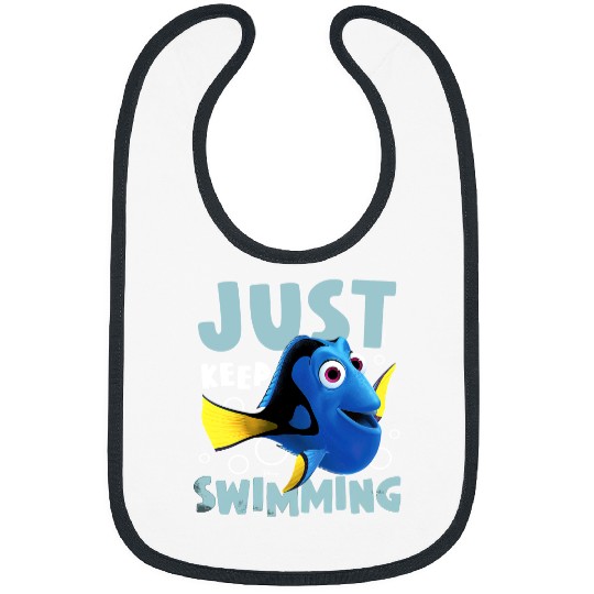 Disney Finding Dory Just Keep Swimming Graphic Bibs,WDW Magic Kingdom Disneyland Vacation Gift