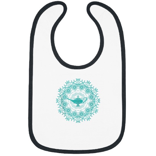 Disney Aladdin Magic Lamp Blue Mandala Bibs