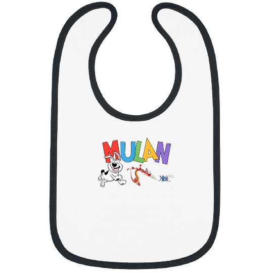 Disney Mulan Sidekick Friends Colorful Logo Bibs