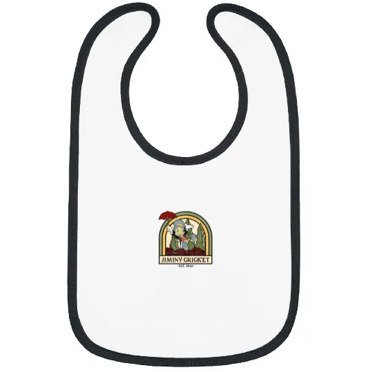 Disney Pinocchio Jiminy Cricket Established 1940 Bibs