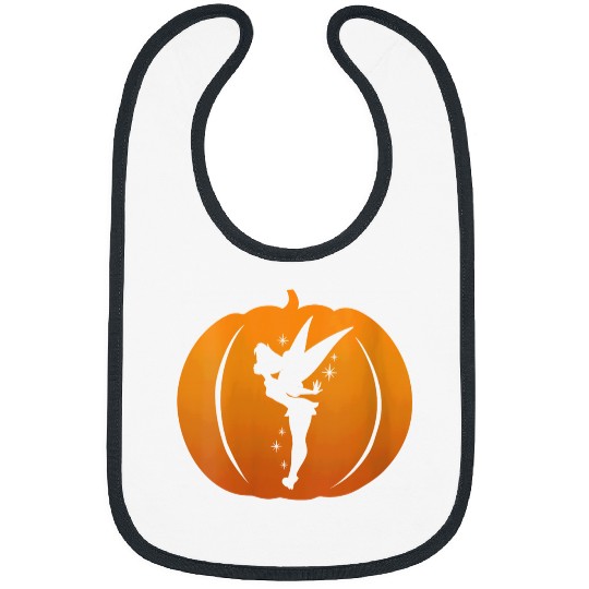 Disneyss Tinker Bell Silhouette Halloween Pumpkin Bibs