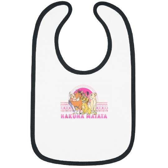 Disney Lion King Hakuna Matata Circle Artsy Portrait Bibs