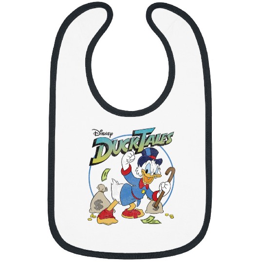 Disney DuckTales Scrooge McDuck With Money Bags Logo Bibs