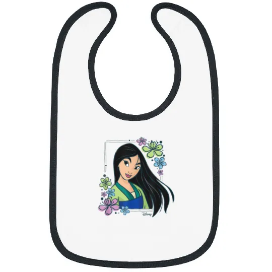 Disney Princess Mulan Flowers Bibs
