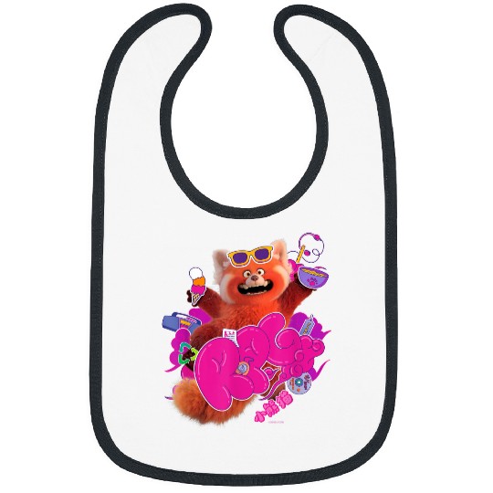 Disneyss And Pixars Turning Red Rpg Cute Panda Bibs