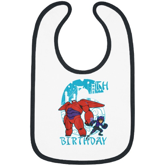 Disneyss Big Hero 6 Baymax Hiro 6th Birthday Graphic Bibs