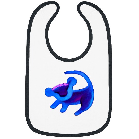 Disney The Lion King Simba Cave Painting Blue Hue Bibs