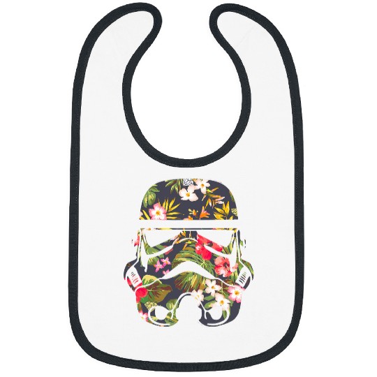Star Warss Tropical Stormtrooper Floral Print Disney+ Bibs