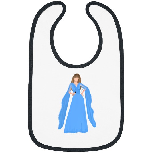 Folklore Blue Dress 5 Eras Tour Drawing 1648 Bibs