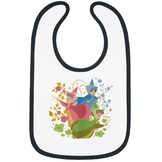 Disney Princess - Sleeping Beauty Flora Fauna Merryweather Bibs
