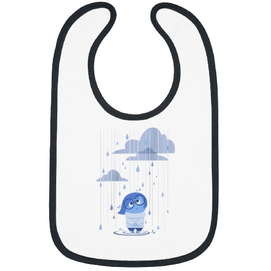 Disneyss Pixars Inside Out Sadness Rain Cloud Feeling Blue Logo Bibs