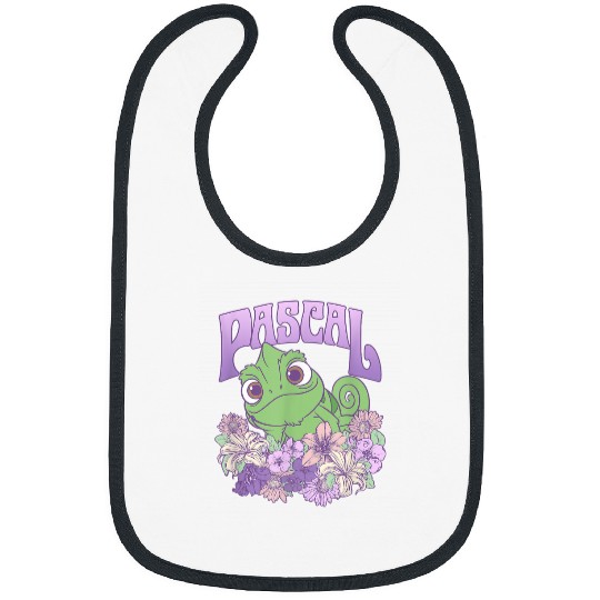 Disney Tangled Cute Pascal Floral Pastel Big Che Bibs