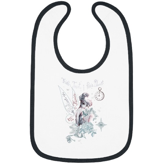 Disneyss Peter Pan Tinker Bell Believe Drawing Portrait Bibs