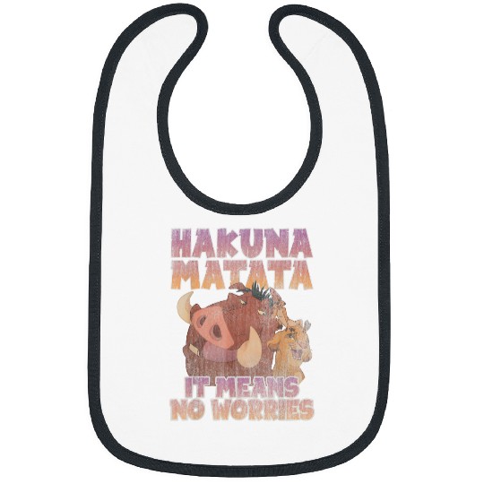 Disneyss The Lion King Hakuna Matata Distressed Group shots Bibs