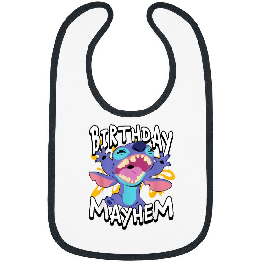 Disney Lilo Stitch Birthday Mayhem Stitch Logo Bibs