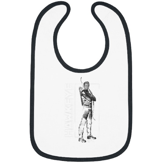 Marvels Hawkeye Disneyss Plus Black And White Hero Pose Bibs