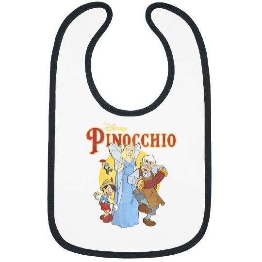 Disney Pinocchio Classic Group Movie Poster Bibs