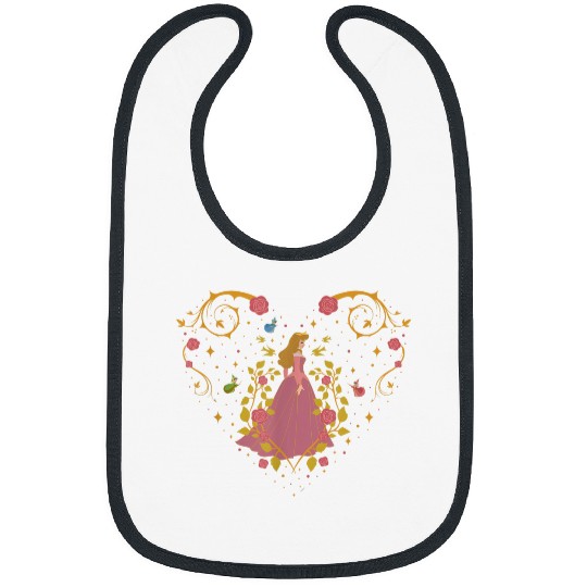 Disneyss Princess Sleeping Beauty 65th Anniversary Rose Heart Bibs
