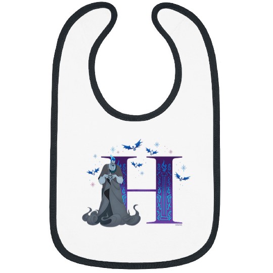 Disneyss Villains Alphabet Monogram Letter H For Hades Bibs