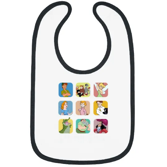 Disney Peter Pan Characters Bibs, Peter Pan Bibs