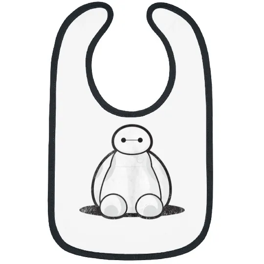 Disneyss Big Hero 6 Cute Baymax Sitting Distressed shots Bibs