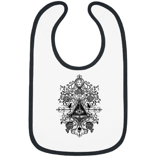 The Haunted Mansion 1313 Disneyssland Dr All Seeing Eye Symbol Bibs